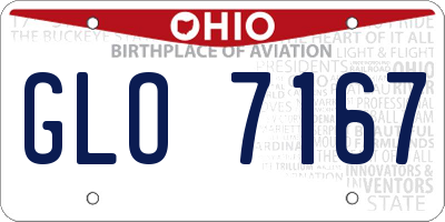 OH license plate GLO7167
