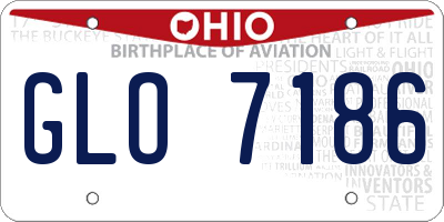 OH license plate GLO7186