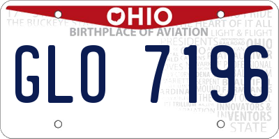 OH license plate GLO7196