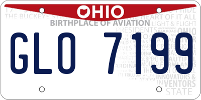 OH license plate GLO7199