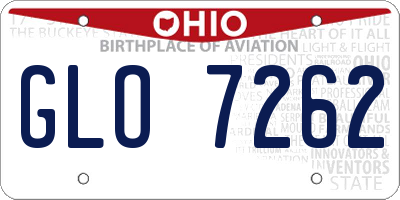 OH license plate GLO7262