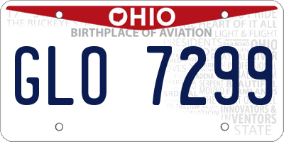 OH license plate GLO7299