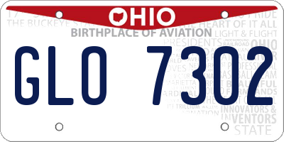 OH license plate GLO7302