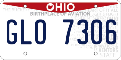 OH license plate GLO7306