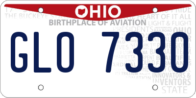 OH license plate GLO7330