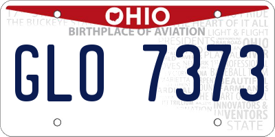 OH license plate GLO7373