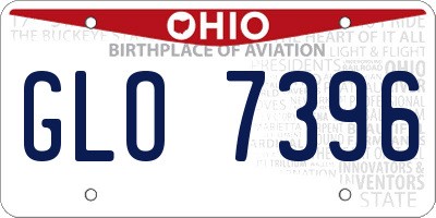 OH license plate GLO7396