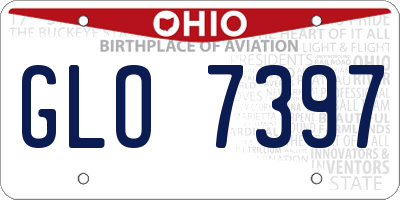 OH license plate GLO7397