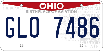 OH license plate GLO7486