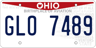 OH license plate GLO7489