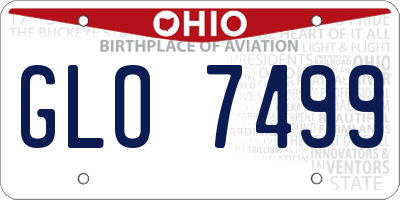 OH license plate GLO7499