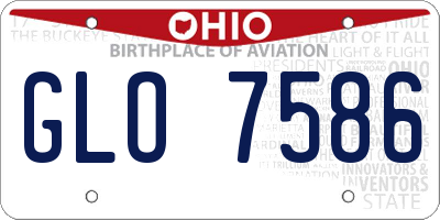 OH license plate GLO7586