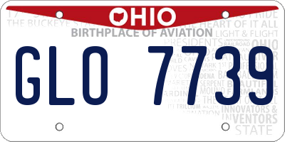 OH license plate GLO7739