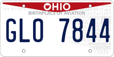 OH license plate GLO7844