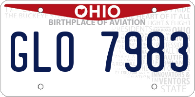 OH license plate GLO7983