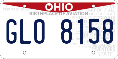 OH license plate GLO8158