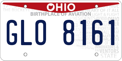 OH license plate GLO8161