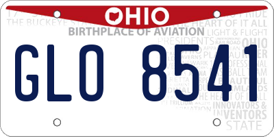 OH license plate GLO8541