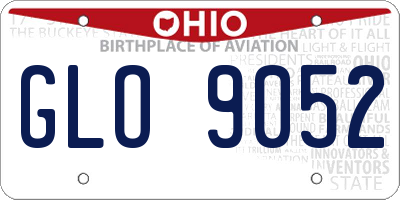 OH license plate GLO9052