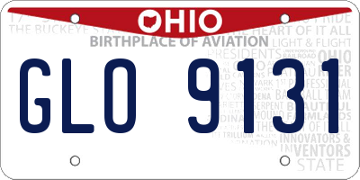 OH license plate GLO9131