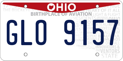 OH license plate GLO9157