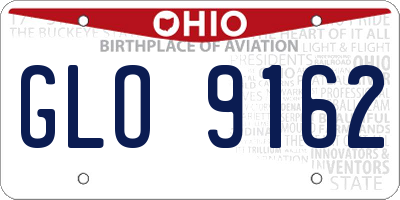 OH license plate GLO9162