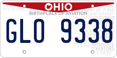 OH license plate GLO9338