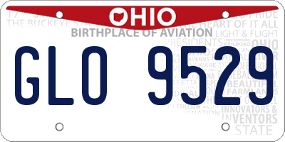 OH license plate GLO9529