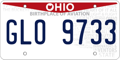 OH license plate GLO9733