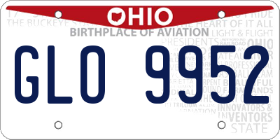 OH license plate GLO9952