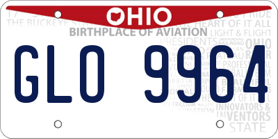 OH license plate GLO9964