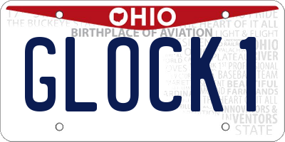 OH license plate GLOCK1