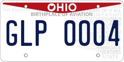 OH license plate GLP0004