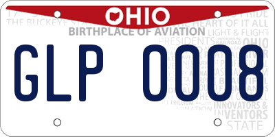 OH license plate GLP0008