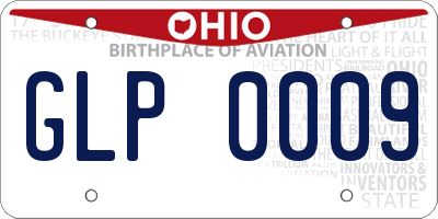 OH license plate GLP0009