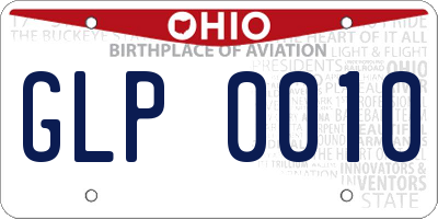 OH license plate GLP0010
