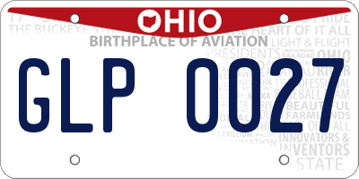 OH license plate GLP0027