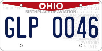 OH license plate GLP0046