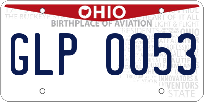 OH license plate GLP0053