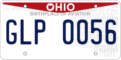 OH license plate GLP0056
