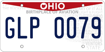OH license plate GLP0079