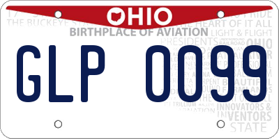 OH license plate GLP0099