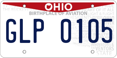 OH license plate GLP0105