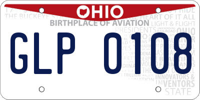 OH license plate GLP0108