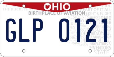 OH license plate GLP0121