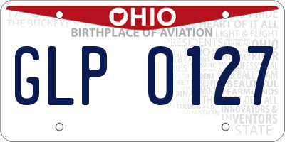 OH license plate GLP0127