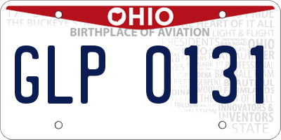 OH license plate GLP0131