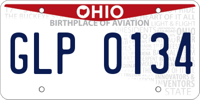 OH license plate GLP0134