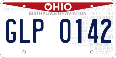 OH license plate GLP0142
