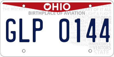 OH license plate GLP0144